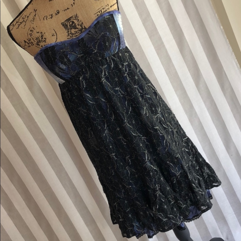 Free People strapless tie dye lace dress